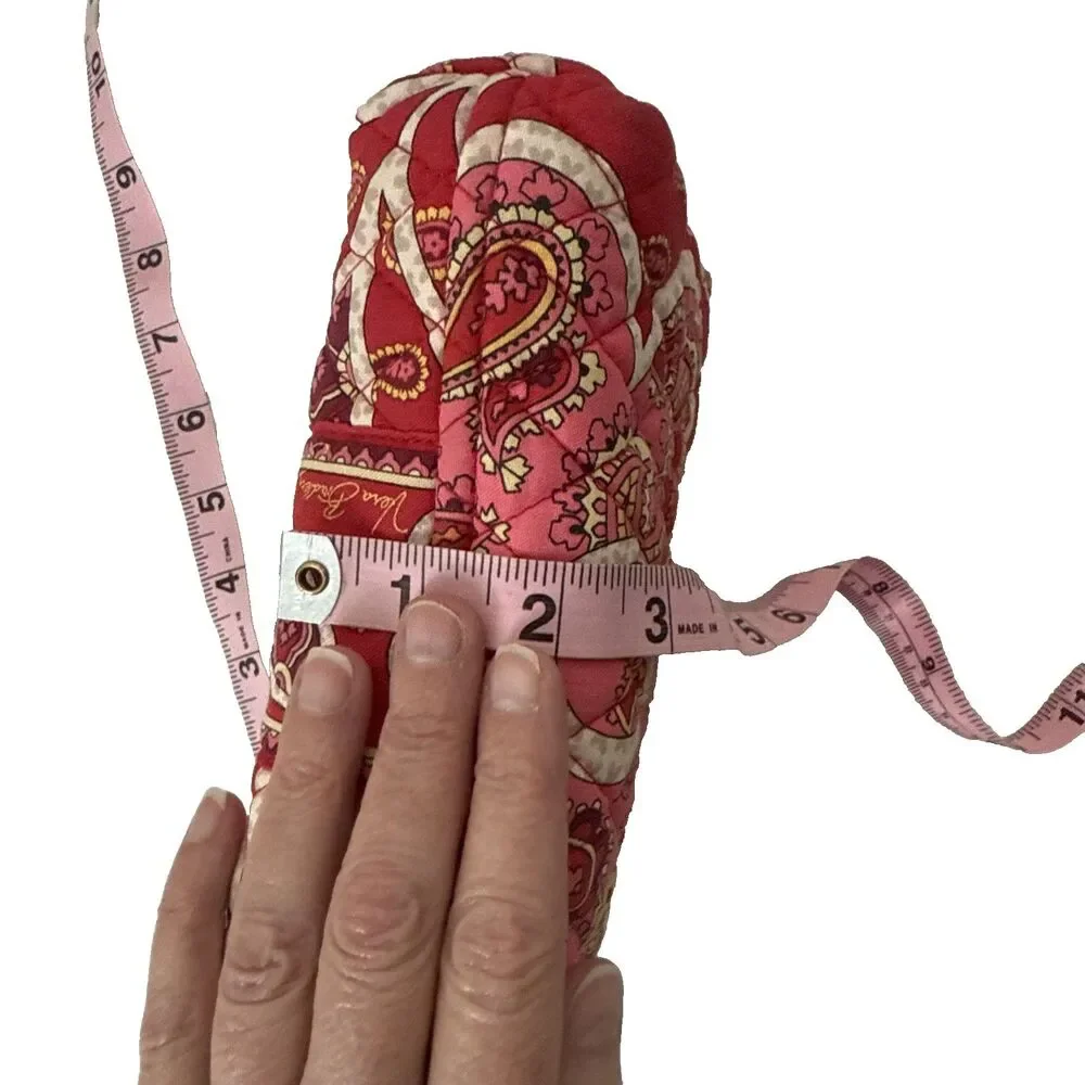 Vera Bradley Makeup Pouch Red Paisley Zipper